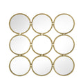 9 Ring Wall Mirror with Metal Frame