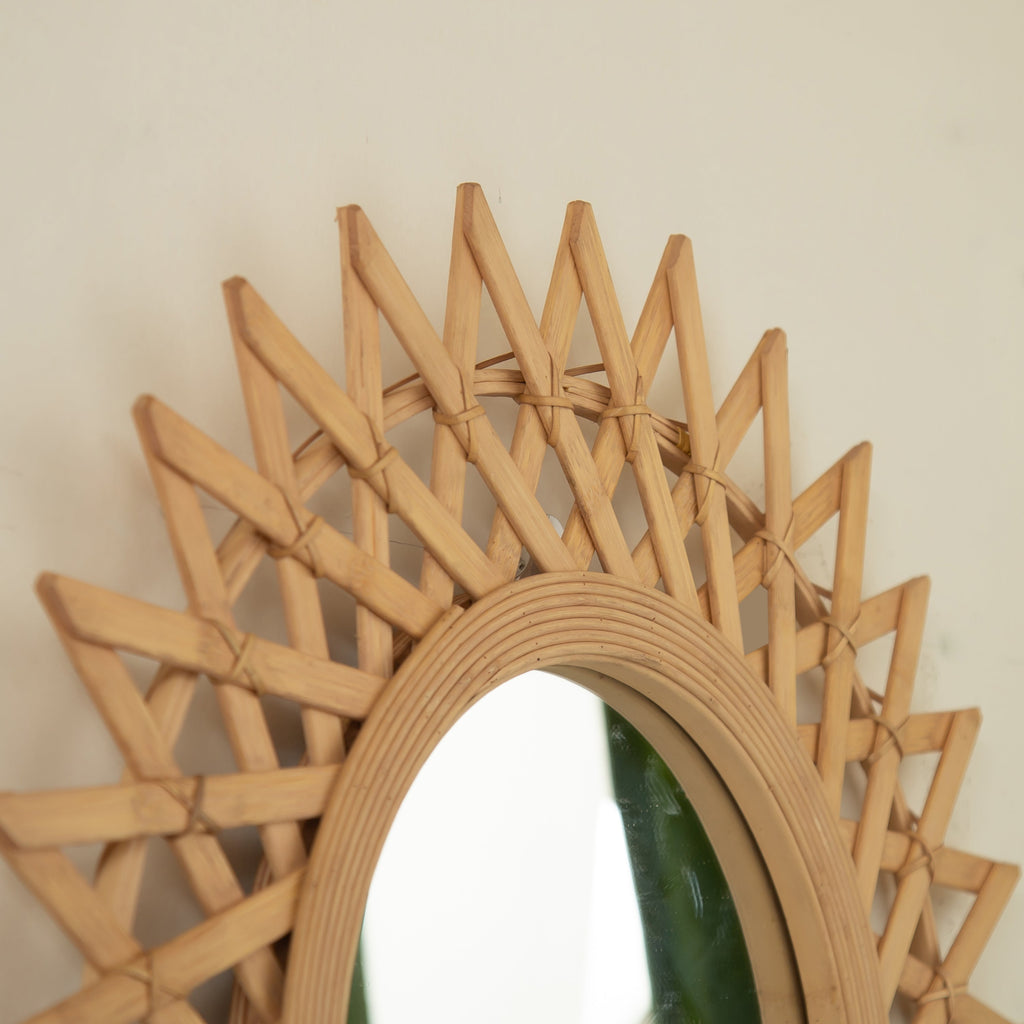 24'' Solana Round Bamboo Hemp Mirror