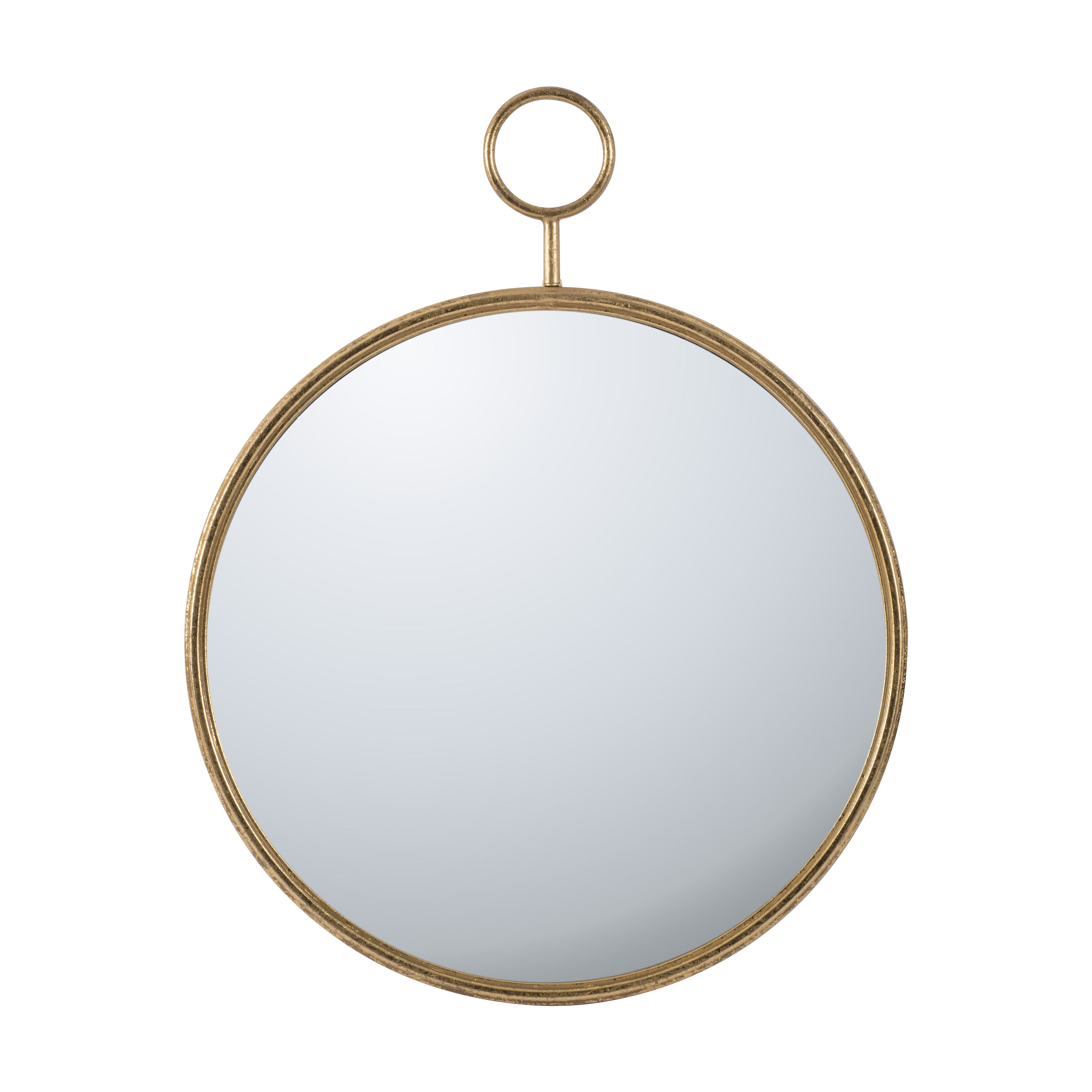 26"x32" Circle Wall Mirror with Metal Frame