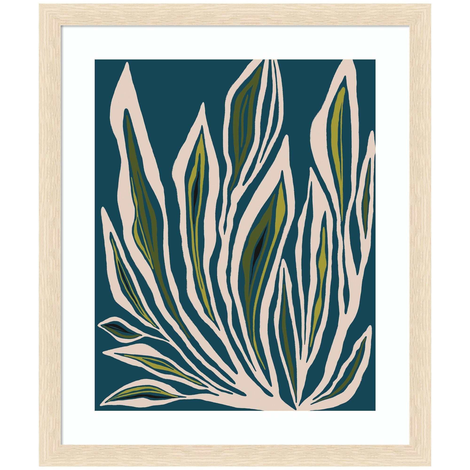 Framed Art Blue Flora 2 by Alicia Bock