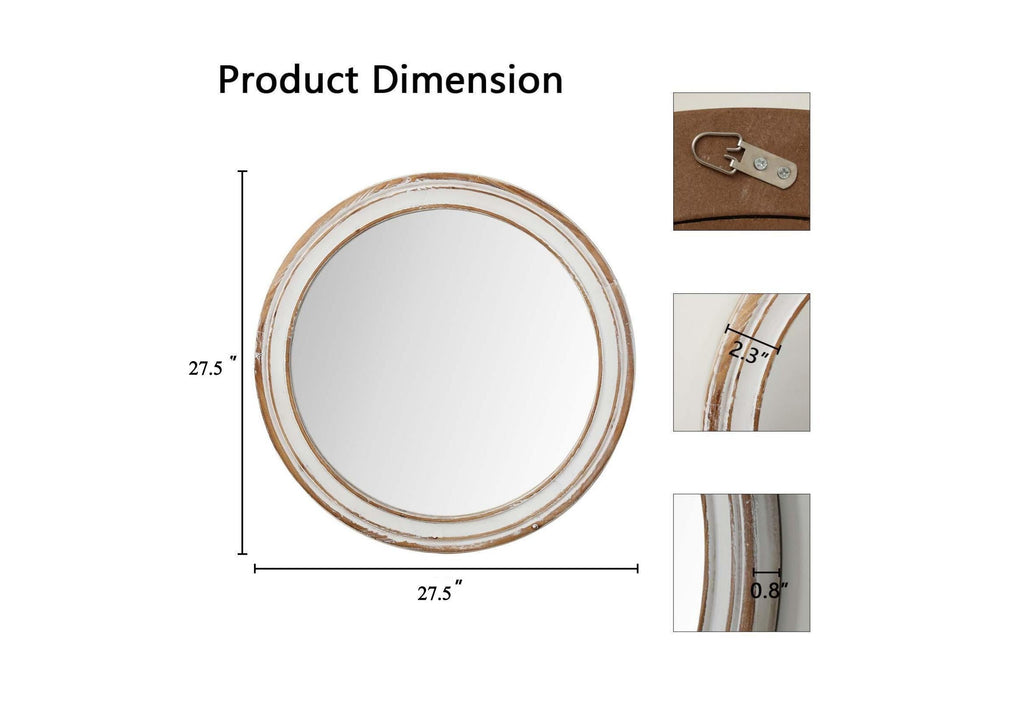 27.5 inches Round Farmhouse Wall Mirro