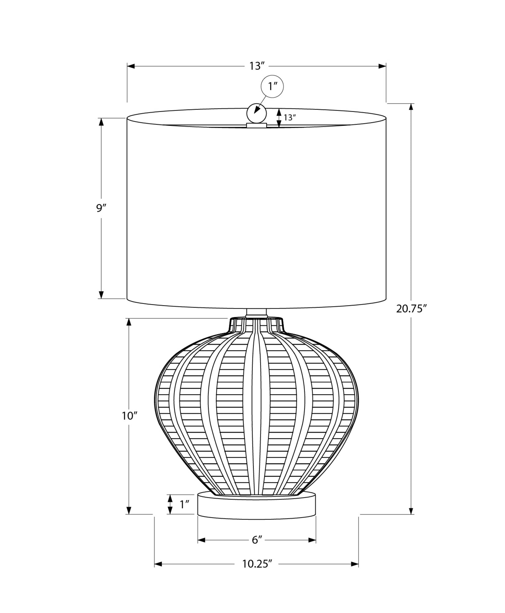 Birchwood Resin Table Lamp