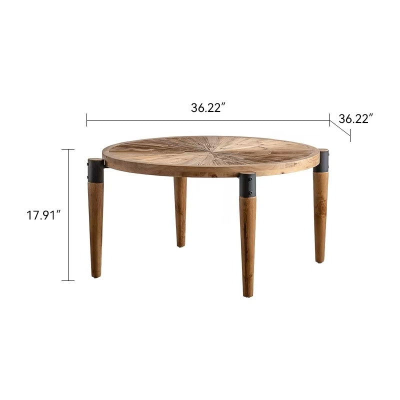 36.22' Round Radial Grain Coffee Table