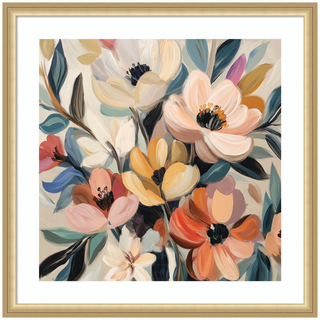 Framed Art Garden Bloom Abstract Bouquet II by The Creative Bunch Studio